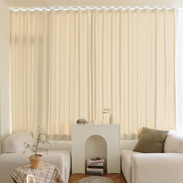 nuguna 굿나잇 형상기억 주름 암막 커튼 2p