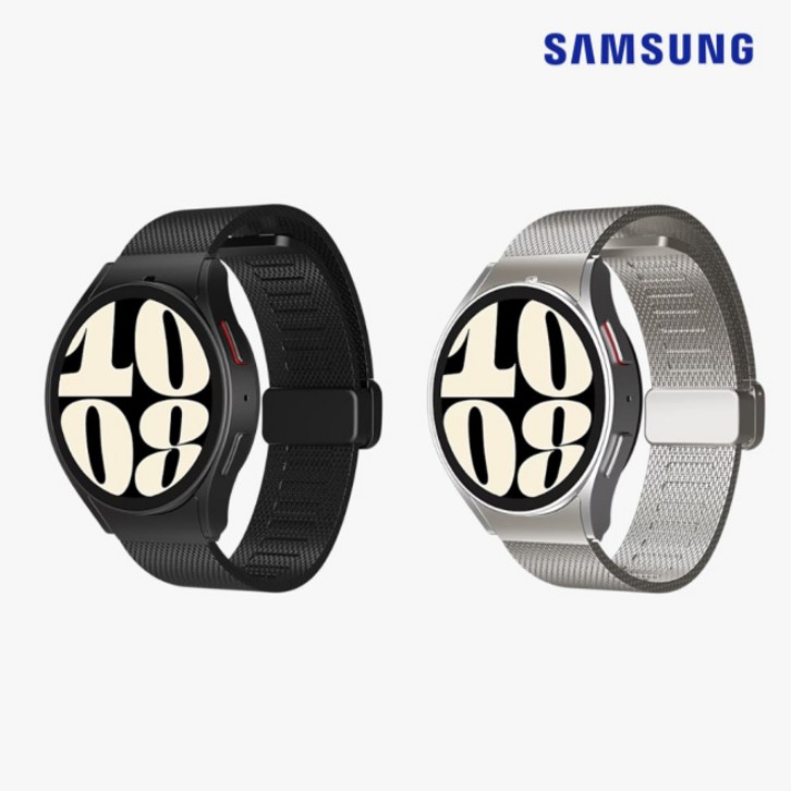 삼성 정품 갤럭시 워치6 44mm 밀레니즈 스트랩 GP-TYR940SAA, 블랙