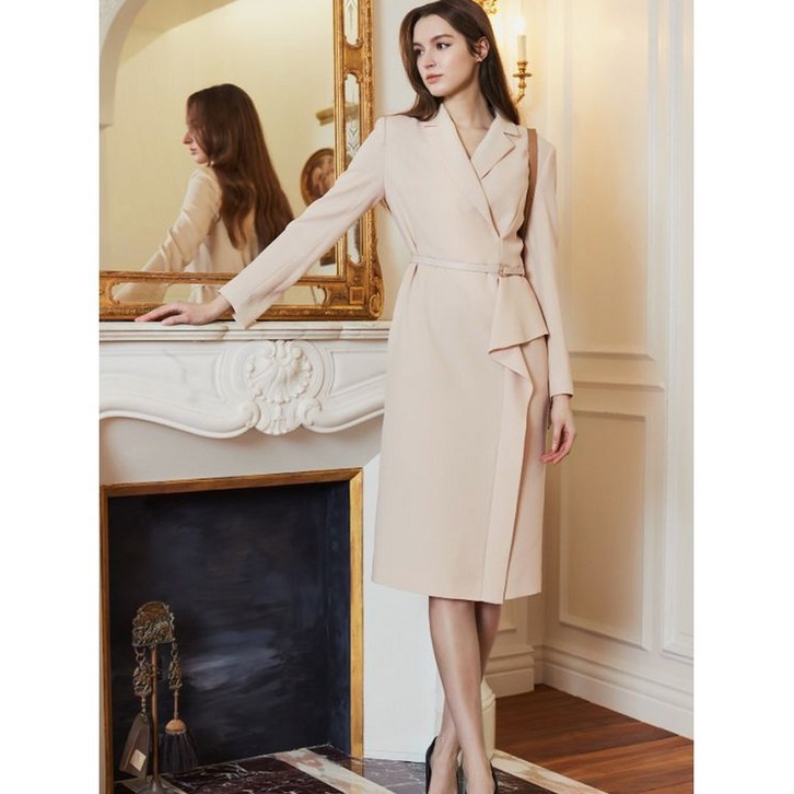 정품발송 아이잗바바 플라운스 디테일 테일러드 원피스 BP3A0OP071 328390