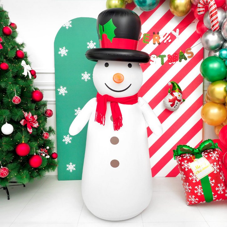 크리스마스 오뚝이 대형 튜브 풍선 140cm [눈사람], 1개 - 쇼핑뉴스