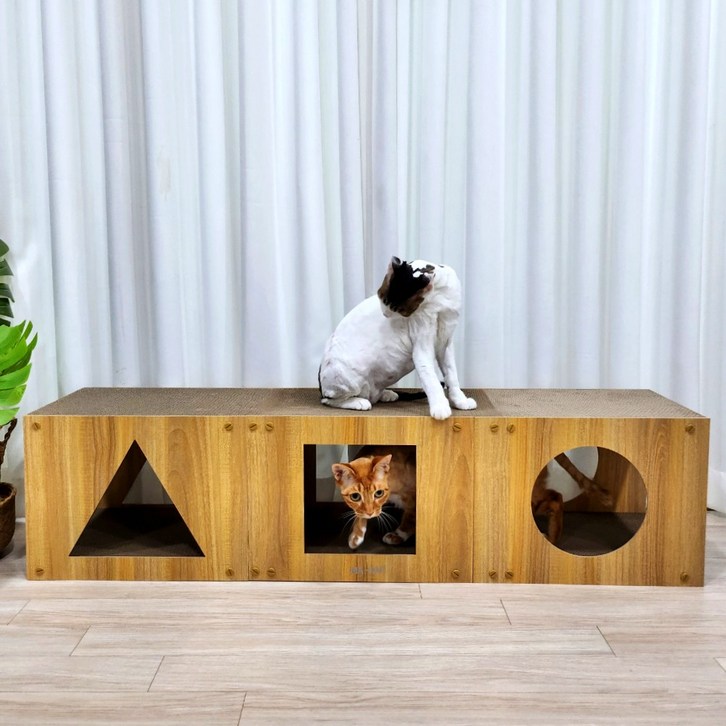 마아,고양이 스크래쳐 대형 터널 스크래쳐 숨숨집 125cm, 1개, 본품
