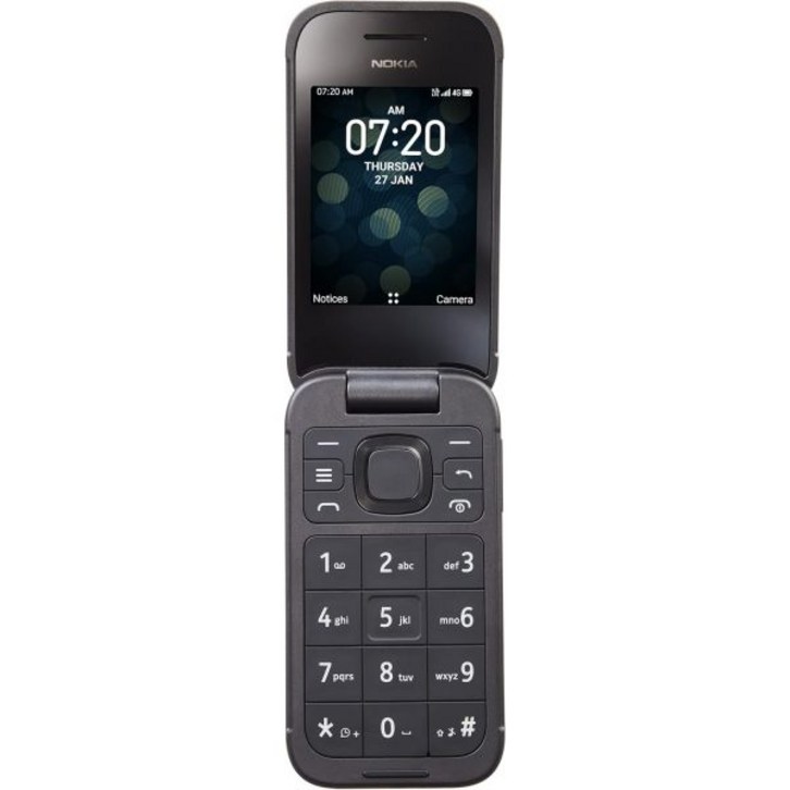 TracFone Nokia 2760 플립 4GB 블랙 선불 기능폰 잠금 갱신