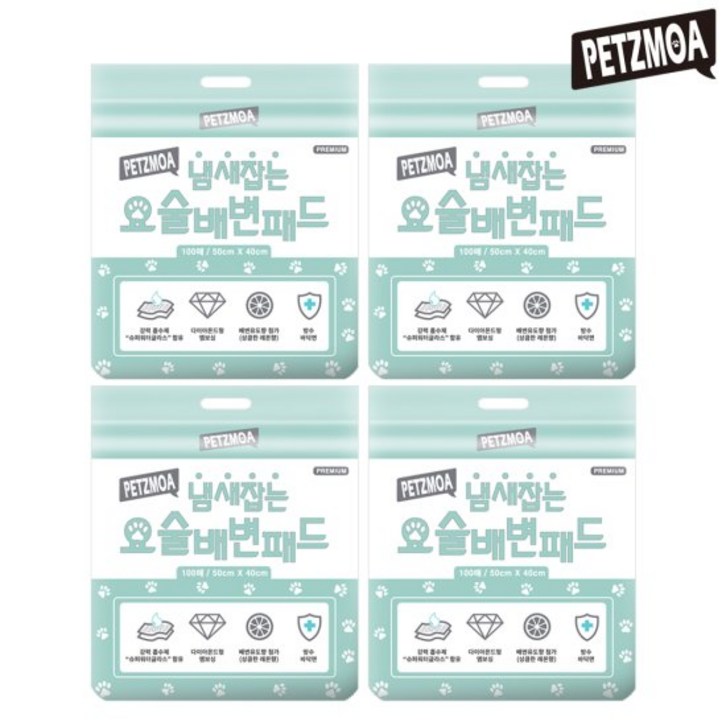 D)페츠모아 냄새잡는 요술배변패드 (100매X4팩, 총 400매) - 쇼핑뉴스