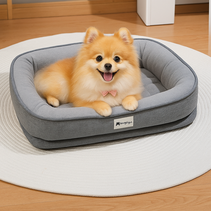 휘서댕 강아지 고양이 반려동물 방석, 1개, 그레이