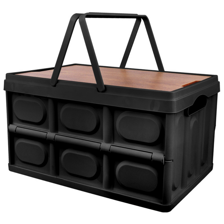 캠핑박스 테이블 손잡이 폴딩 우드 상판 플레이트 야외 트렁크 정리함 수납함