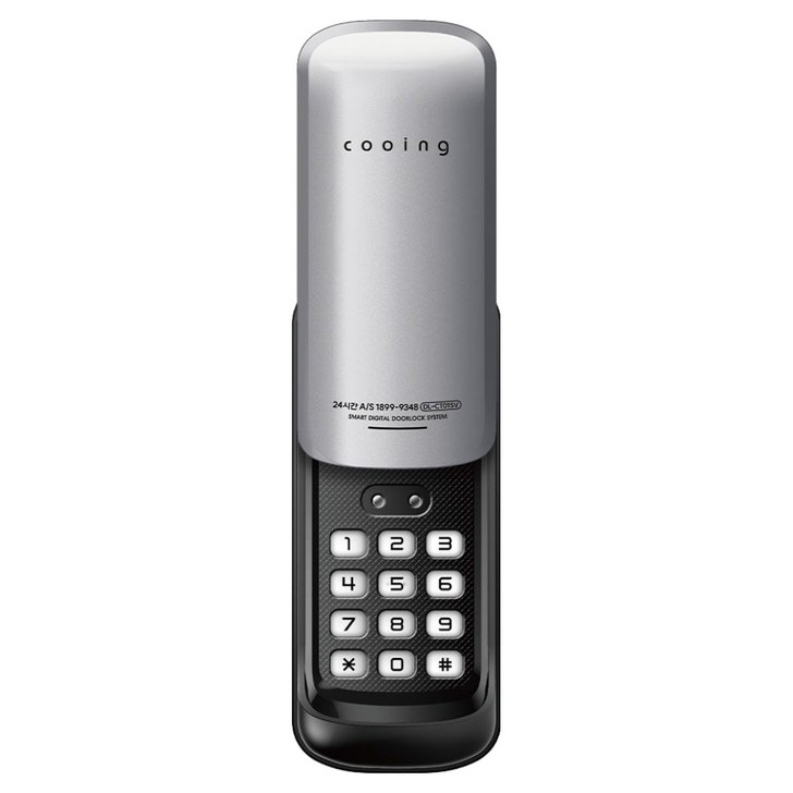 쿠잉 보조키 도어락,손잡이 없음유리샷시 설치불가, DLCT01SV, 방문설치