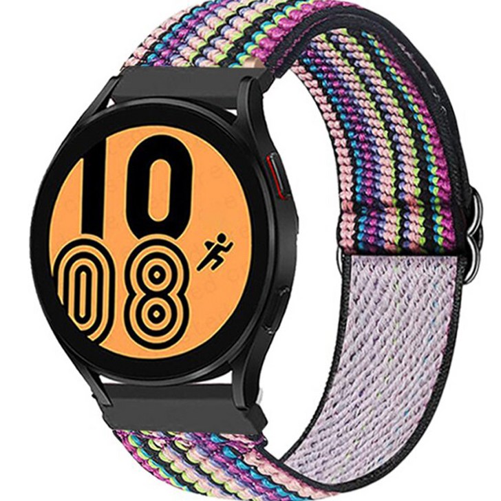 워치스탠다드 갤럭시워치 에스닉 패턴 스포츠 스트랩 20mm, 레인보우