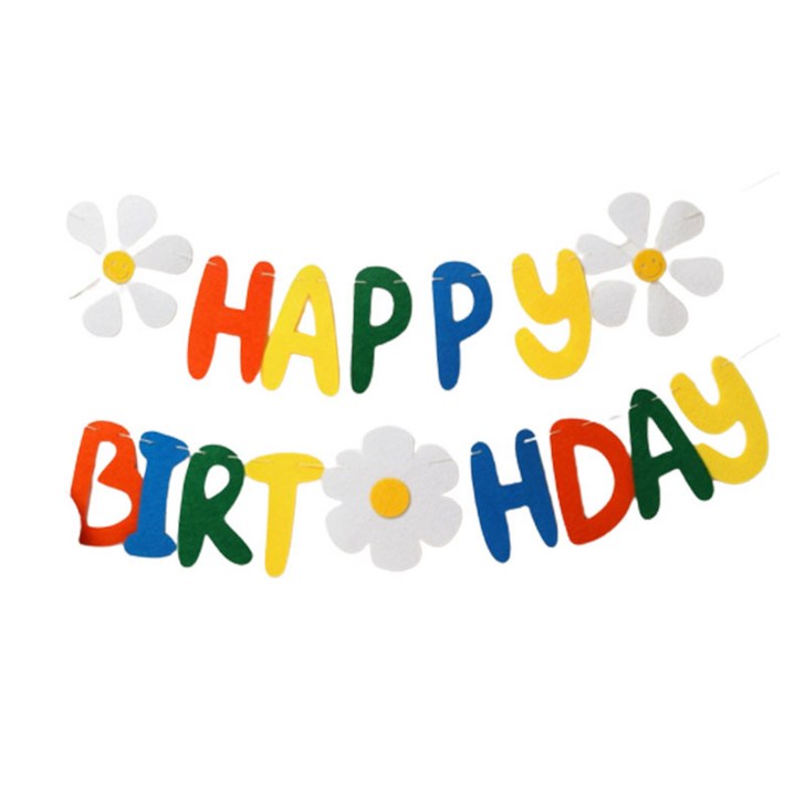 베러바이즈 데이지 해피버스데이 생일 파티 가랜드 소품 꾸미기