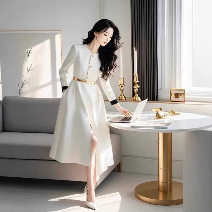 아나운서원피스 정장원피스 결혼식 오피스룩 청담동룩 화이트