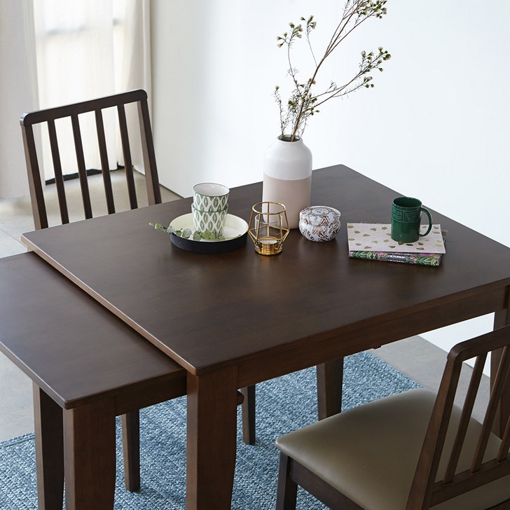 리비니아 델리 공간활용 슬라이딩 확장형 식탁 테이블 2color