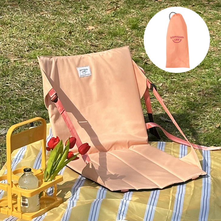 솜솜라이크 초경량 그라운드 체어  전용가방, 1개, 피치