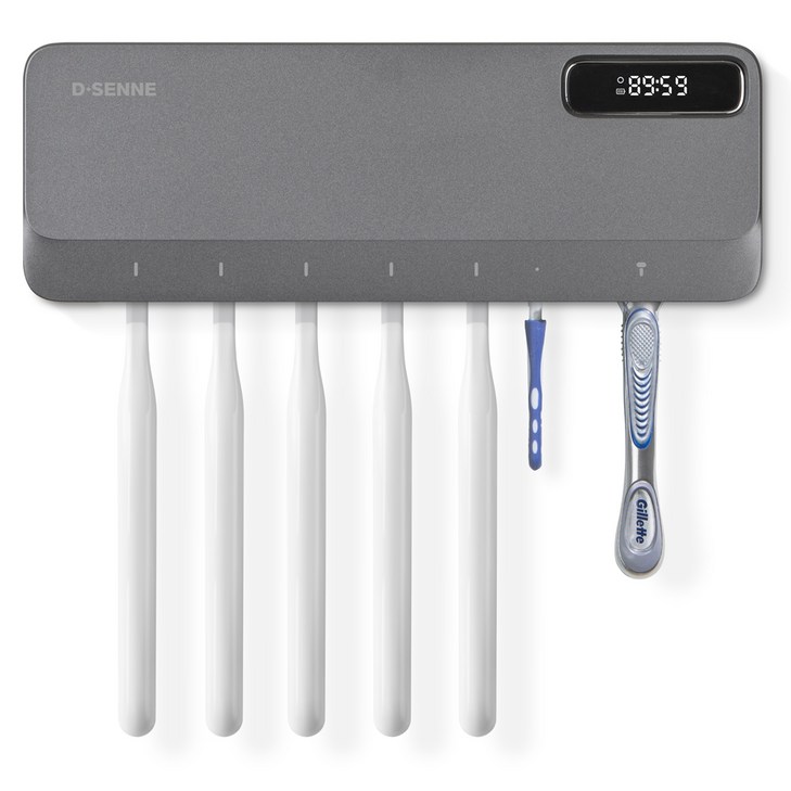 디센느 UVC 온열 건조 칫솔 거치형 살균기, DSTS002, 내츄럴티타늄