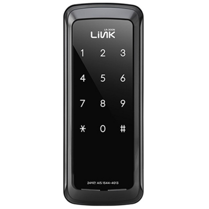 유니코 Link 번호전용 실속형 보조키 디지털 손잡이 없음 도어락 LR300N