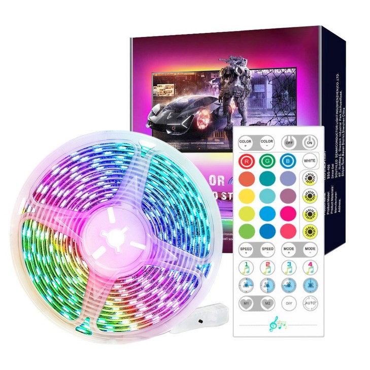 비상 루시 16색 USB 모니터 붙이는 LED RGB 간접 줄조명 2m 비상 루시 16색 USB 모니터 붙이는 LED RGB 간접 줄조명 2m