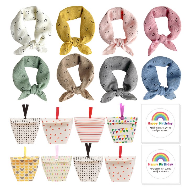 유아 스카프 어린이집 생일 선물 답례품 포장 세트