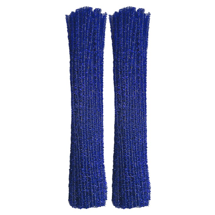 만들하비 칼라 색상 재단 가는 모루 털 철사 끈 반짝이 크리스마스 트리, 03 반짝블루, 200개