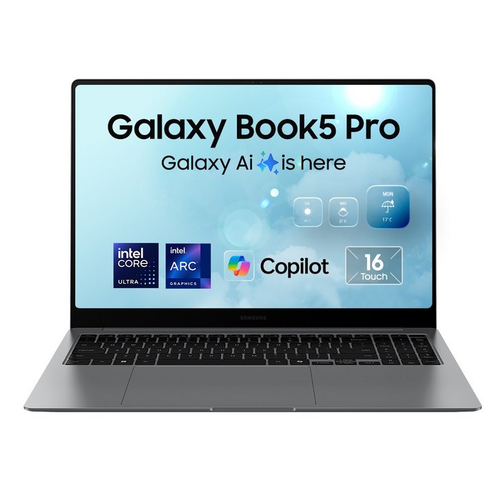 삼성전자 갤럭시북5 프로 NT960XHZA52A 인텔 울트라5 16인치 고해상도 AI 노트북 사무용 대학생 터치스크린 노트북, 그레이, NT960XHZA52AR, 코어Ultra5, 256GB, 32GB, Linux