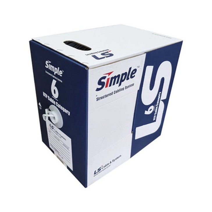 LS전선 CAT.6 UTP케이블 박스 300m, 그레이, 300m, 1개, 그레이