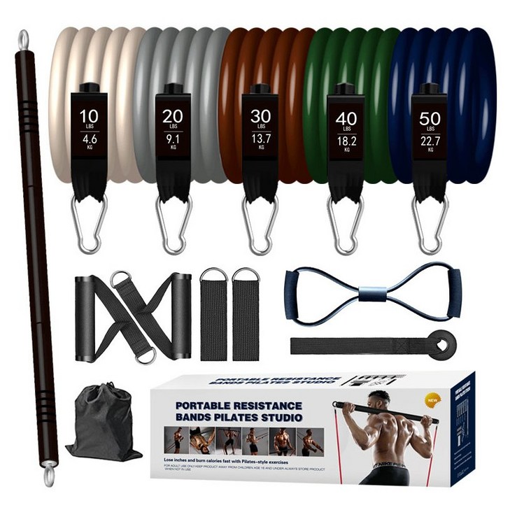 제이렉스 업그레이드 튜빙밴드 그립바 포함 150LBS 홈트 근력운동 SET, 튜빙밴드 그립바 포함, 1개 제이렉스 업그레이드 튜빙밴드 그립바 포함 150LBS 홈트 근력운동 SET, 튜빙밴드 그립바 포함, 1개