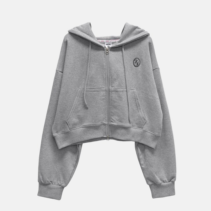 키140키150키160 자체제작 키키코 자수세미크롭후드집업 키작녀 중학생 투웨이 후드집업