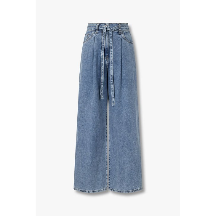 GCUT 지컷25SS원 턱 벨티드 백 밴딩 데님 팬츠7255255103