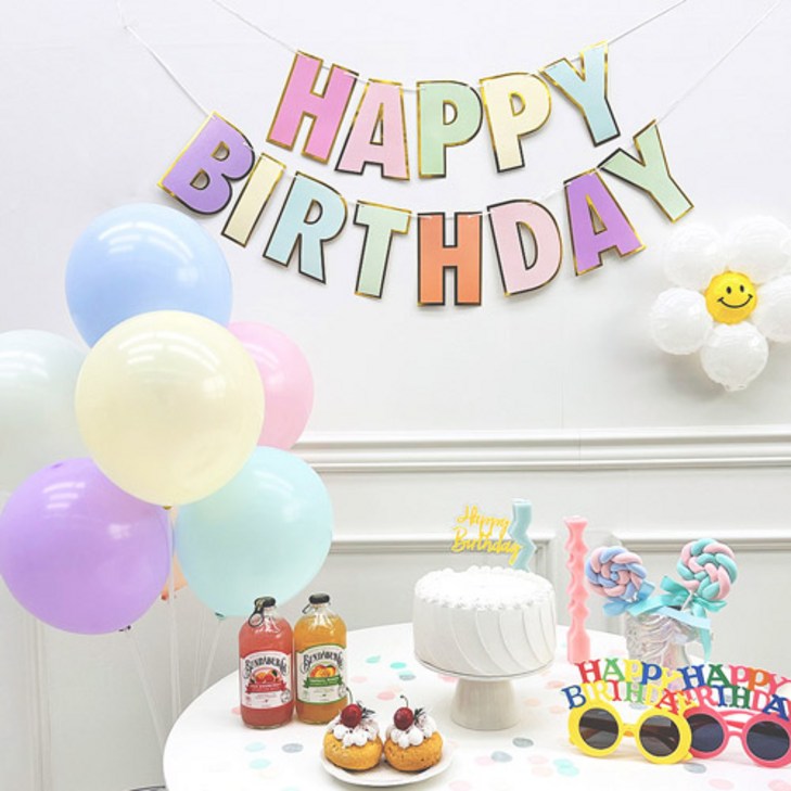 생일 홈 파티 풍선 세트 가랜드 소품 용품 장식 모음 생일 홈 파티 풍선 세트 가랜드 소품 용품 장식 모음