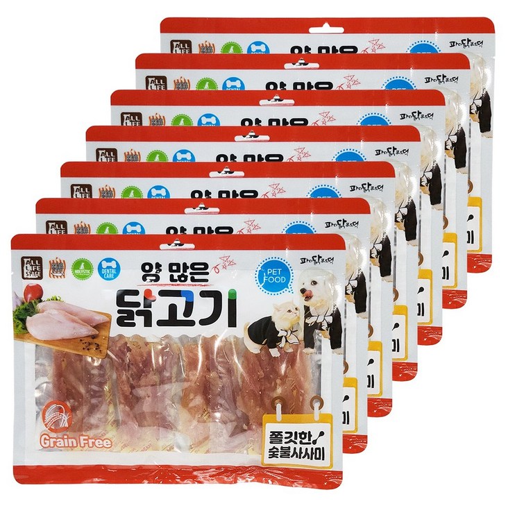 양많은 숯불사사미 2100g 300gx7 대용량 닭가슴살 육포 저키 영양보충 치석제거 그레인프리 강아지간식, 7개, 300g 양많은 숯불사사미 2100g 300gx7 대용량 닭가슴살 육포 저키 영양보충 치석제거 그레인프리 강아지간식, 7개, 300g