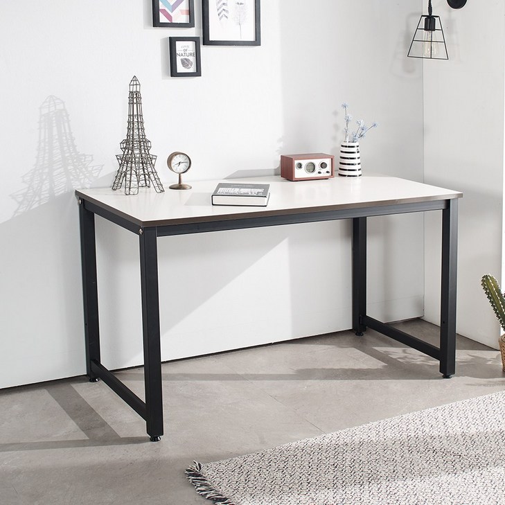 인퍼니처 S1 컴퓨터책상 조립식 회의용 사무용 철제테이블, 1200블랙화이트