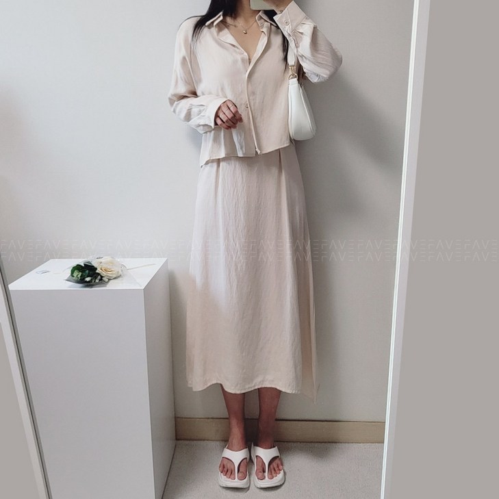 SET 페이브 셔츠 원피스 세트 3color 나시원피스 데일리 여행 휴양지룩 fave