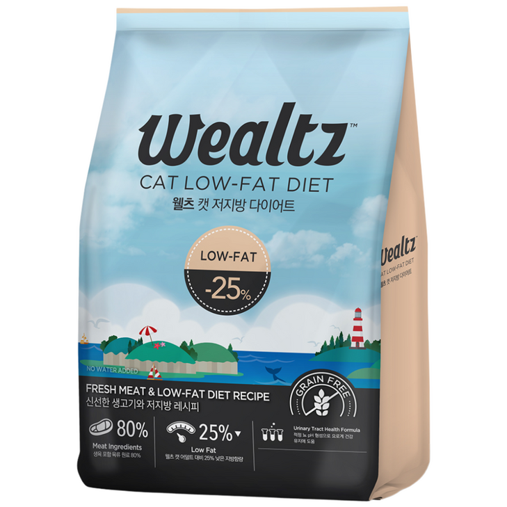 웰츠 고양이 기능성 사료 저지방 다이어트, 다이어트체중유지, 6kg, 1개