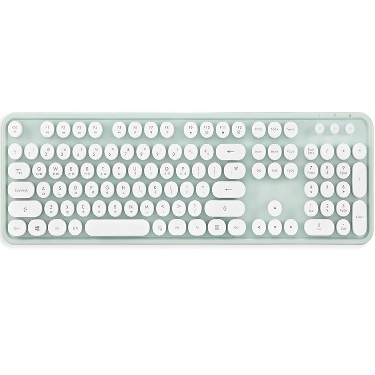 엑토 레트로 무선 일반형 키보드, 민트, KBD48