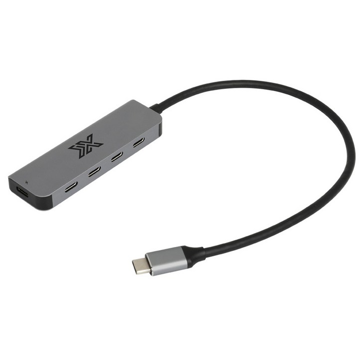 아이엑스 5in1 C to C타입 USB 3.1 Gen2 10G PD 100W 멀티 허브 아이엑스U31HC5, 다크그레이, 1개