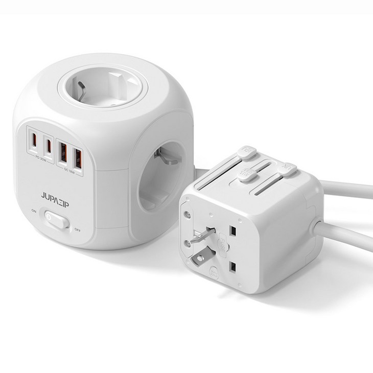 주파집 여행용 멀티탭 어댑터 AD500CP  하드 케이스, 1개