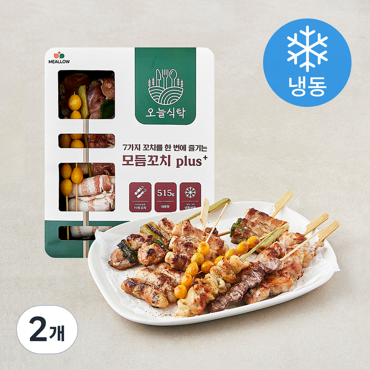 로켓프레시 오늘식탁 모듬꼬치 플러스 냉동, 515g, 2개