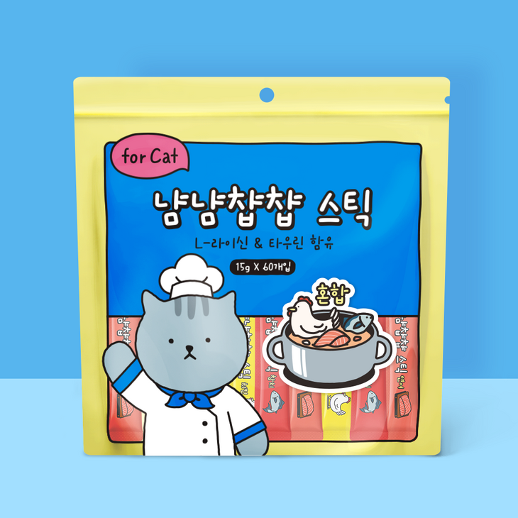 냠냠챱챱 스틱 짜먹는 고양이 대용량 간식