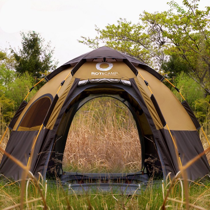 로티캠프 육각 원터치 텐트 창문용, 올리브카키, 45인용