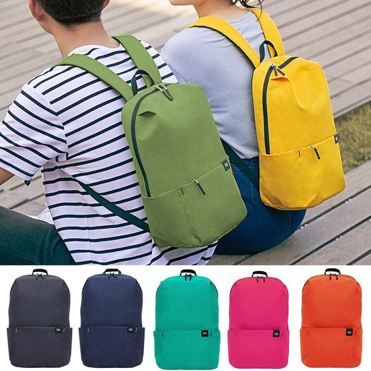샤오미 미니 백팩 10가지 색상 Xiaomi Mini Backpack 초경량  학생 커플 카메라 도시락 분유용