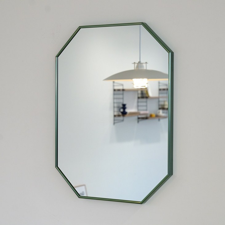 브래그디자인 무료배송 450×600 팔각 거울  타사대비 2배 두꺼운 5mm 거울 국내 알루미늄 수제작 프레임, 6. 딥그린
