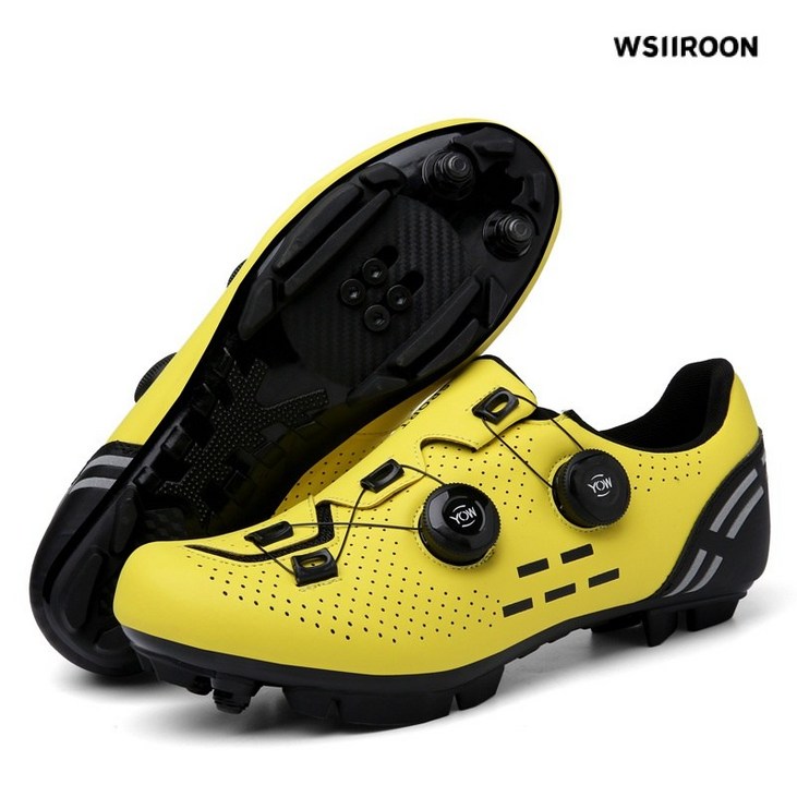 WSIIROON 자전거신발남성용 ZXC001, 노란색/산지 밑바닥