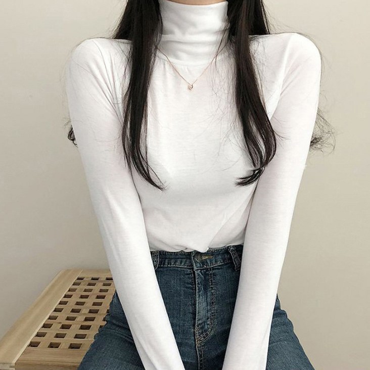 리앤베르 국내제작 소프트 스판 레이어드 목폴라 긴팔 티셔츠 리앤베르 국내제작 소프트 스판 레이어드 목폴라 긴팔 티셔츠