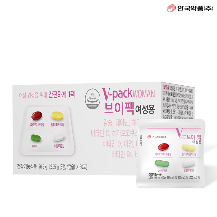 안국약품 브이팩 VPACK 종합영양제 여성용 90포 3개월분, 3개, 100.5g