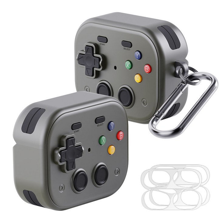 칸탐 에어팟 레트로 케이스  철가루 방지 스티커 2p, 에어팟 프로3, 그레이, 1개