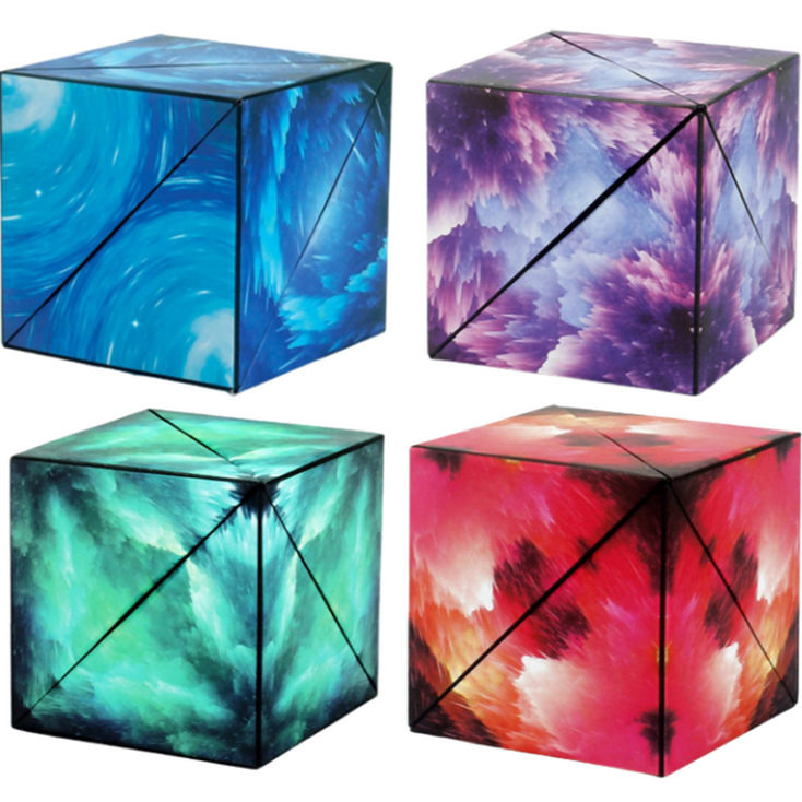하이제이비 우주 자석 합체 변신 큐브 4종 세트, 블루, 레드, 퍼플, 그린 - 투데이밈