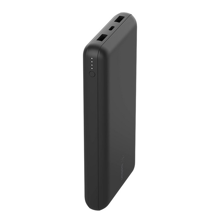 벨킨 BoostCharge 3포트 동시 충전 고속 충전 아이폰 갤럭시용 보조배터리 15W, BPB012btBK, 블랙