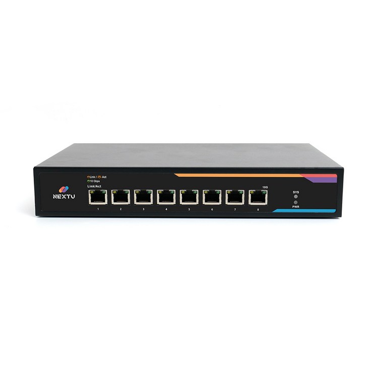 넥스트유 스리오 8포트 멀티기가 스위칭허브 1G  2.5G  10G