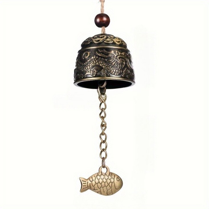 복을 부르는 전통 용 문양 금속 풍경 종