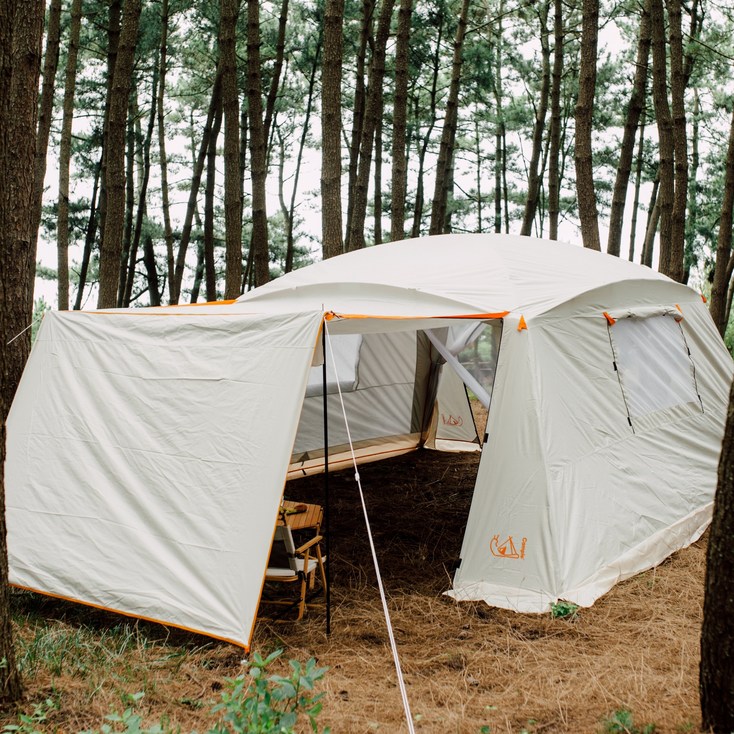 캠플 하이 쉘터 돔 사계절 리빙쉘 텐트, 화이트실버코팅, 4인용