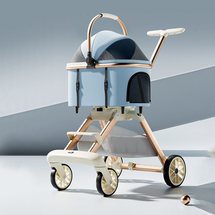 FONOW  강아지유모차 일체형 탈부착이 가능한 접이식 이동 편의성