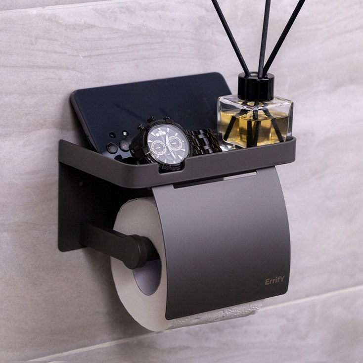 ErrifY 무타공 접착식 선반형 휴지걸이