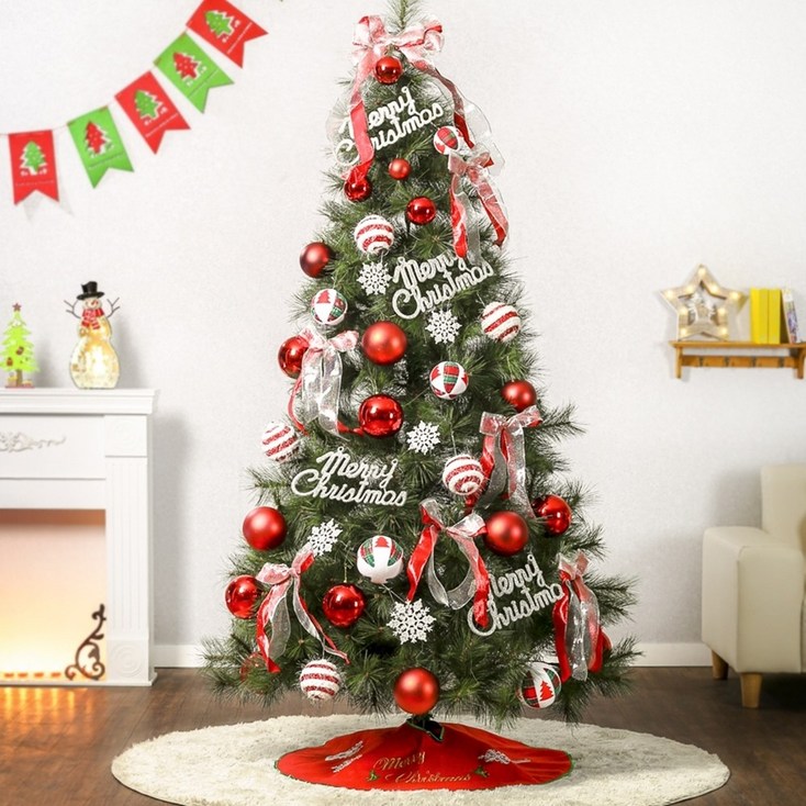 대형트리 2.1m 풀세트 100구 전구 카페 교회 야외 설치 크리스마스트리 장식세트, 2.1m 전구 트리 풀세트